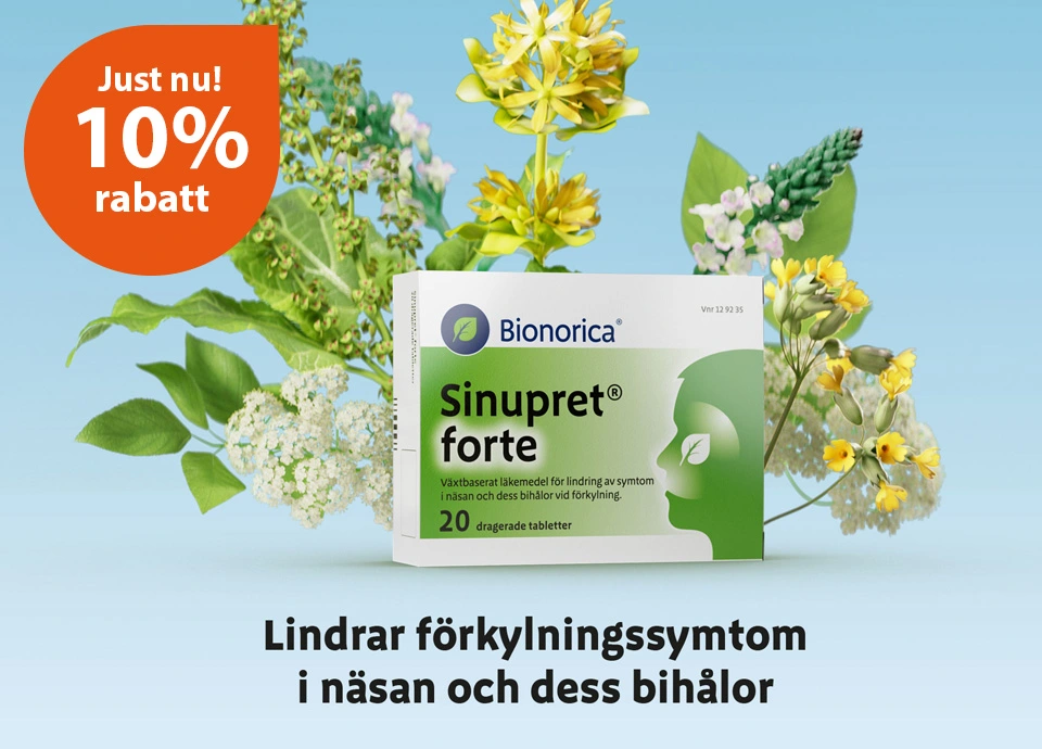 Sinupret forte 10% rabatt hos Kronans Apotek