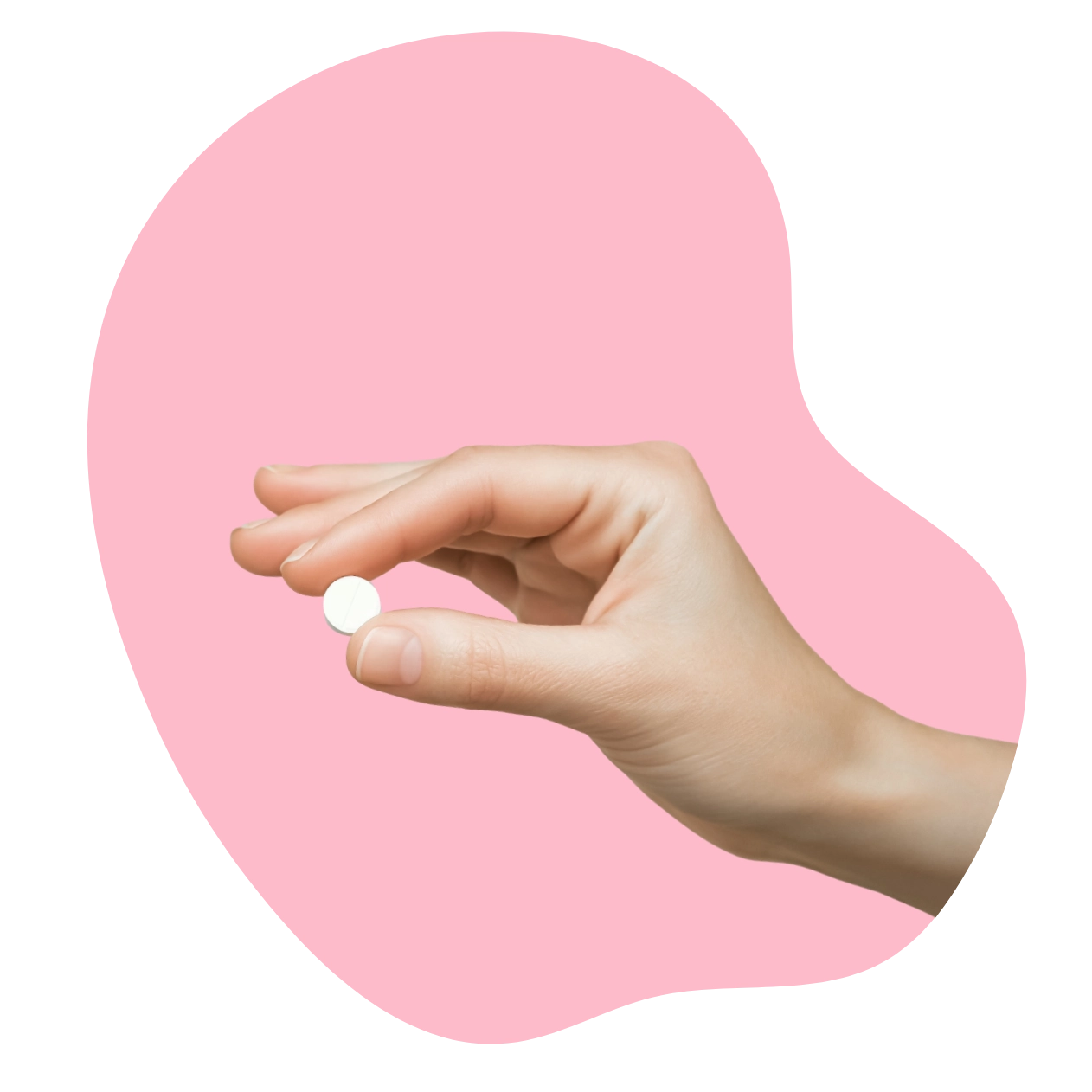 Hand mit Tablette