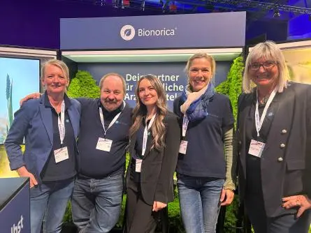 Das gutgelaunte Bionorica Stand-Team auf der APOTHEKENTOUR 2025 in Nürnberg